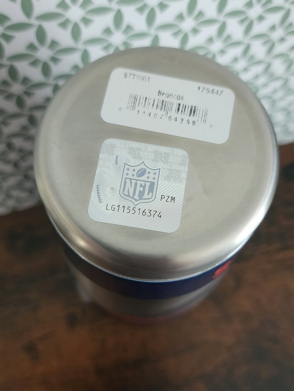 Denver Broncos Stainless Steel Travel Tumbler - Navy & Orange - Picture 4 of 5